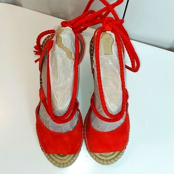 Joie Phyllis Suede Lace-Up Wedge Espadrille Sandal - Picture 7 of 10